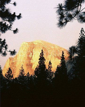 Half-Dome at Sunset-Yosemite Nat'l Park 1987